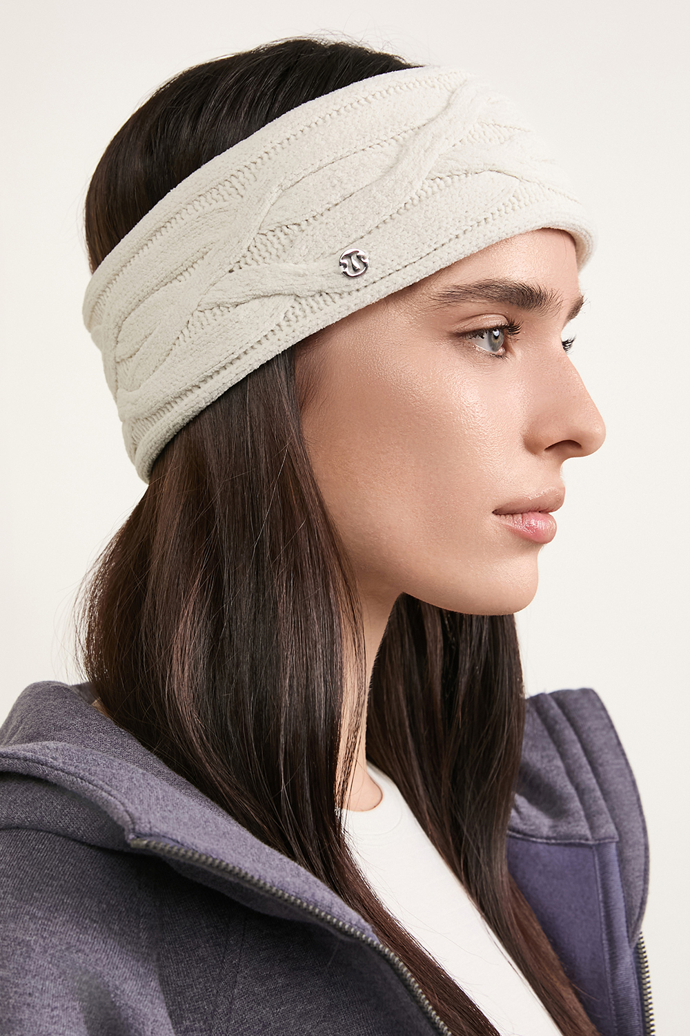 Cable-Knit Fleece-Lined Ear Warmer